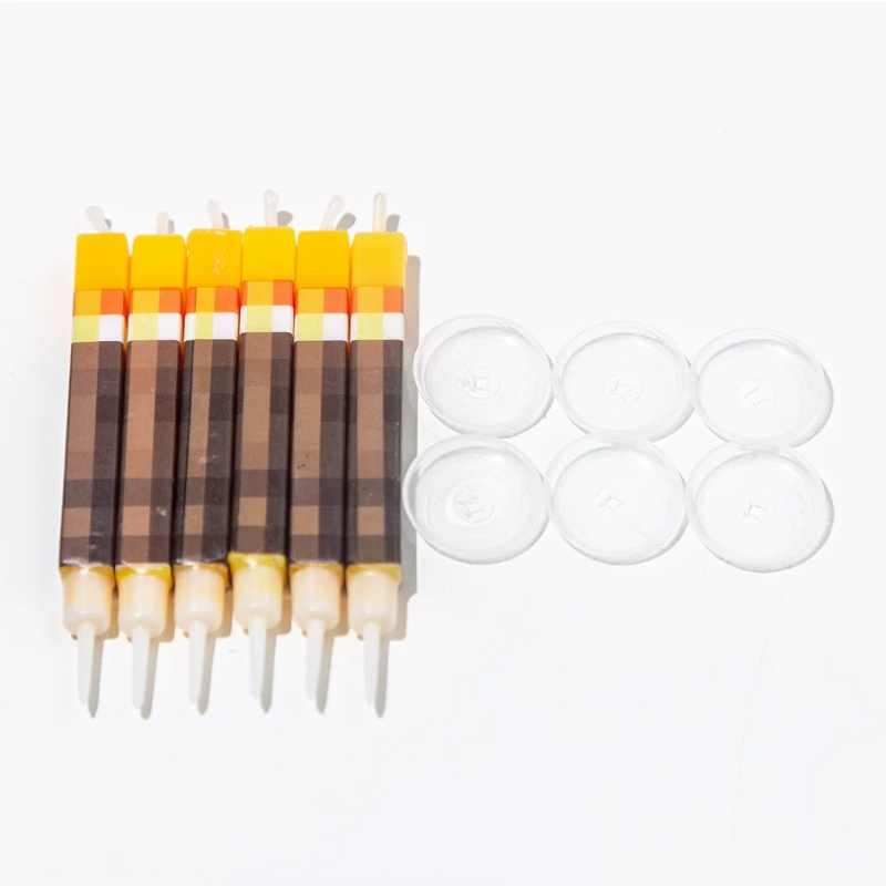 6pcs Pixel Torch Birthday Cand - Candle Supplies Video 리뷰 및 가격