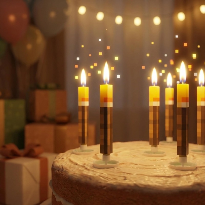 6pcs Pixel Torch Birthday Cand - Candle Supplies Video 리뷰 및 가격