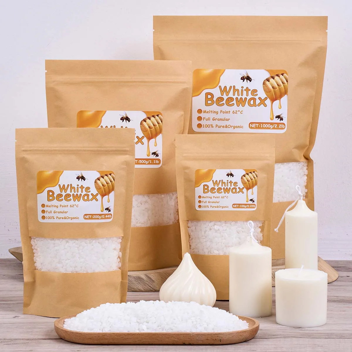500g White Beeswax DIY Candle  - Candle Supplies Beeswax 리뷰 및 가격