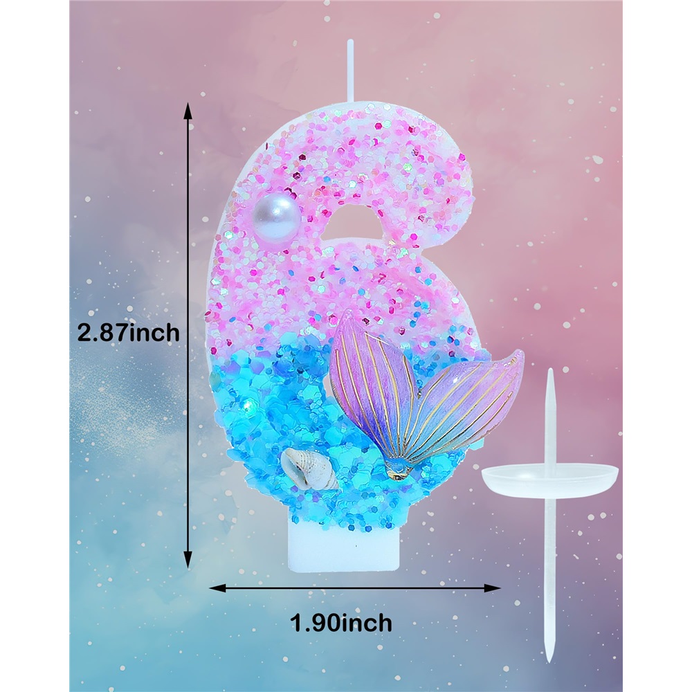 Mermaid Themed Birthday Candle - Candle Supplies Beeswax 리뷰 및 가격