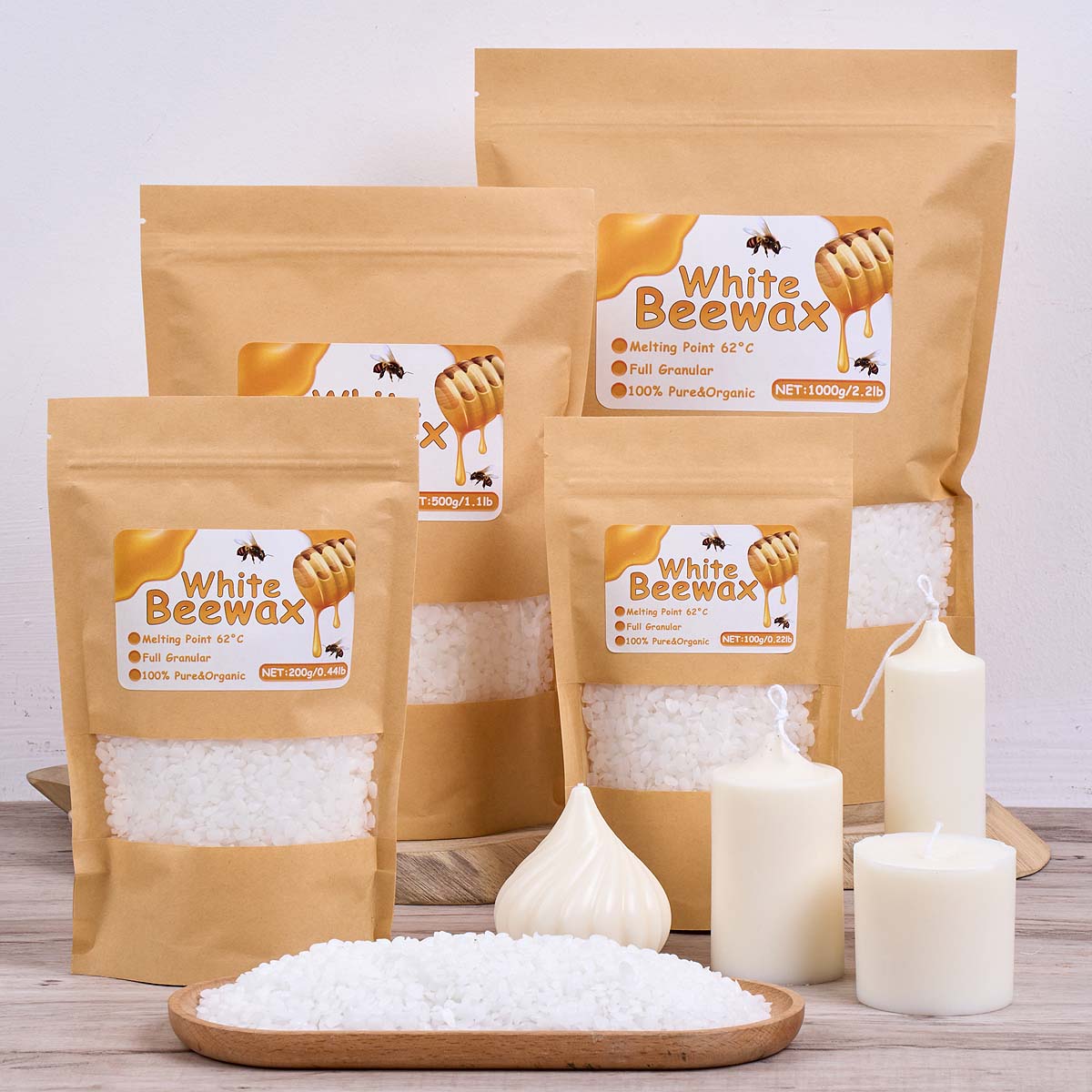 1000g White Beeswax DIY Candle - Candle Supplies Beeswax 리뷰 및 가격
